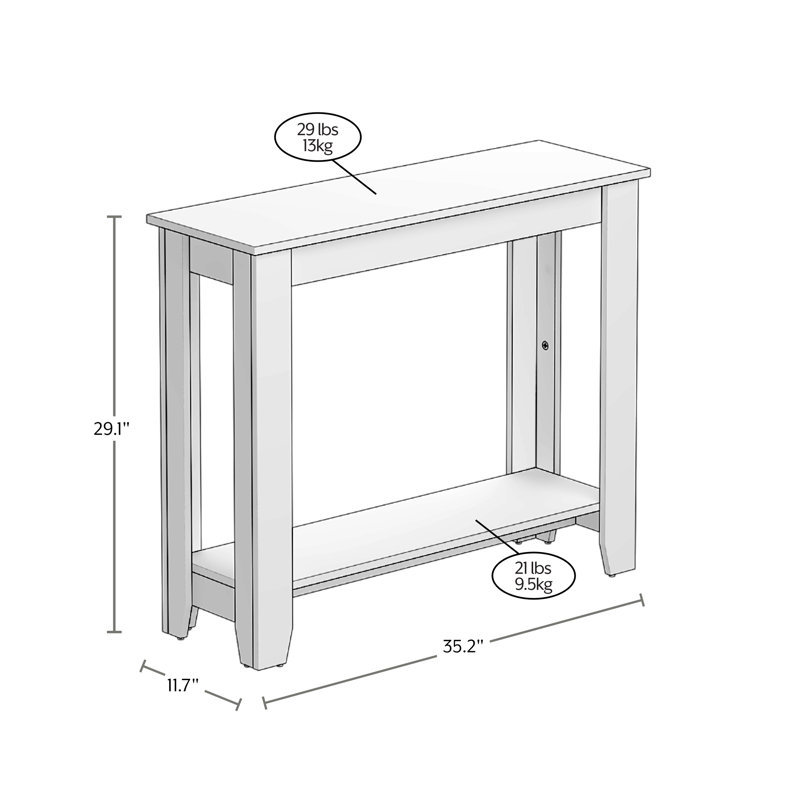 Weddel Basilico Console Table, Chêne noueux