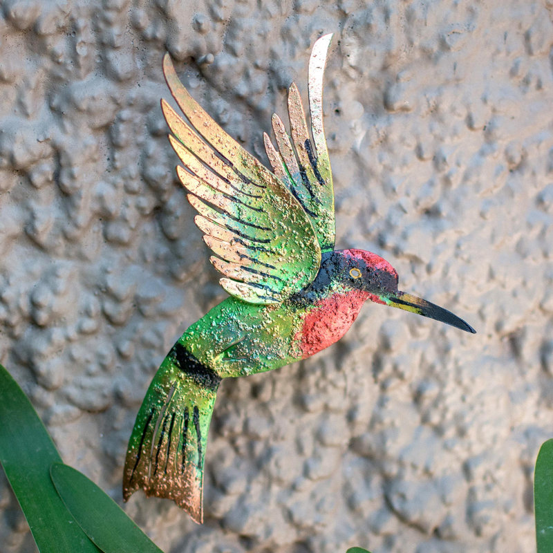 Décoration murale artisanale fabriquée à la main en fer oiseau