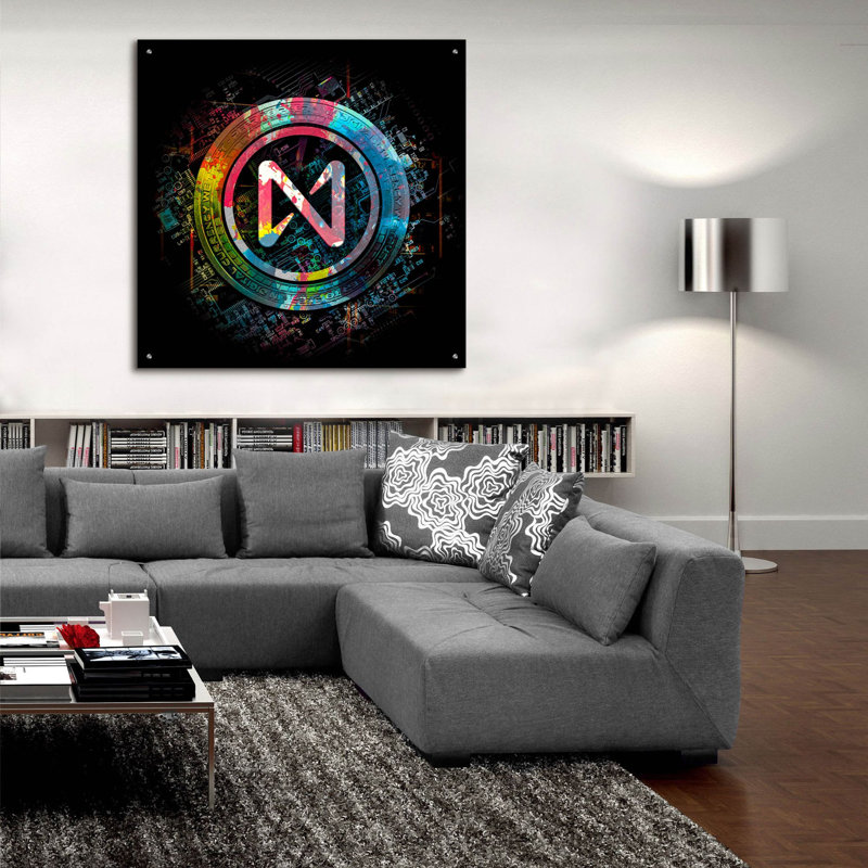 Art mural en verre acrylique, H 36 po x l 36 po x P 0,2 po
