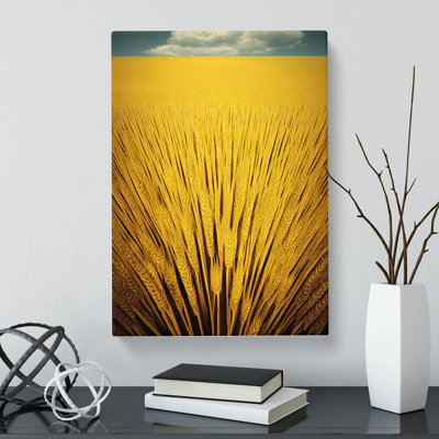 CAN-V0523-2858X Wheat Field Contemporary - Wrapped Canvas Print