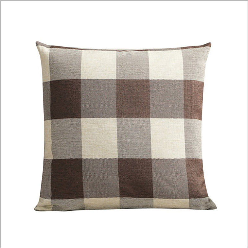 Geometric Reversible Pillow Cover, Browm