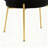 Teddy Fabric Dining Chair with Golden Legs (Set of 2)-944659724