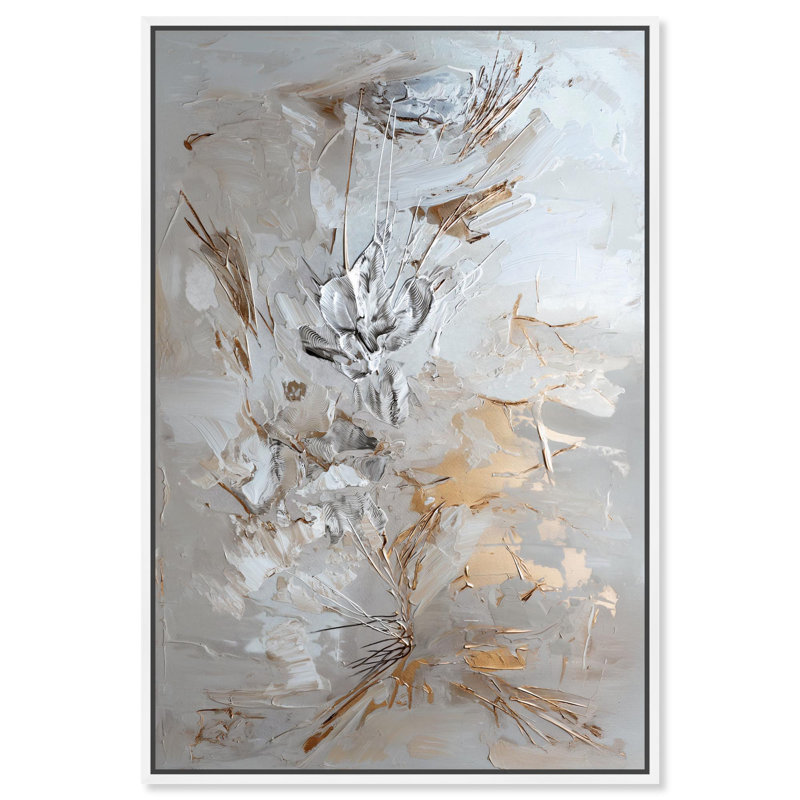 Golden Mirage, toile élégante abstraite dorée par Art Remedy, Toile tendue, H 24 po x l 16 po