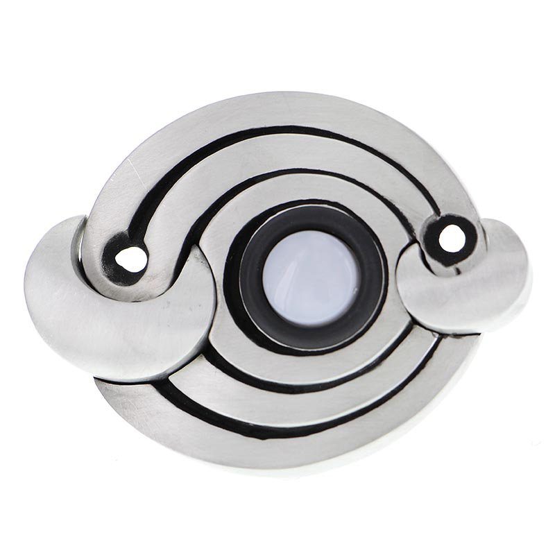 Ariosto Push Button Doorbell with Compatibility, Antique Silver