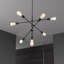 Lustre linéaire moderne Spoutnik 7 lumières Neela