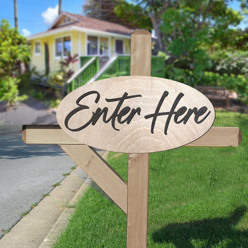 Enter Here Sign