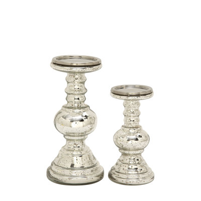 2 Piece Iron Tabletop Candlestick Set