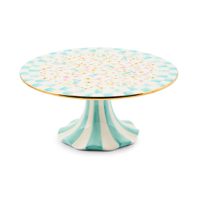 Posie Patch Ceramic Pedestal Platter