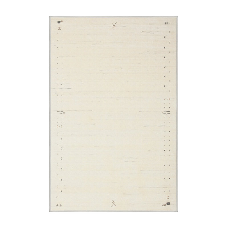 Surface beige contemporaine tapis, Rectangle 5 pi x 7 pi