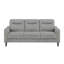 Canapé à 3 places de style moderne avec revêtement en chenille gris et ressorts ensachés confortables 1 pièce