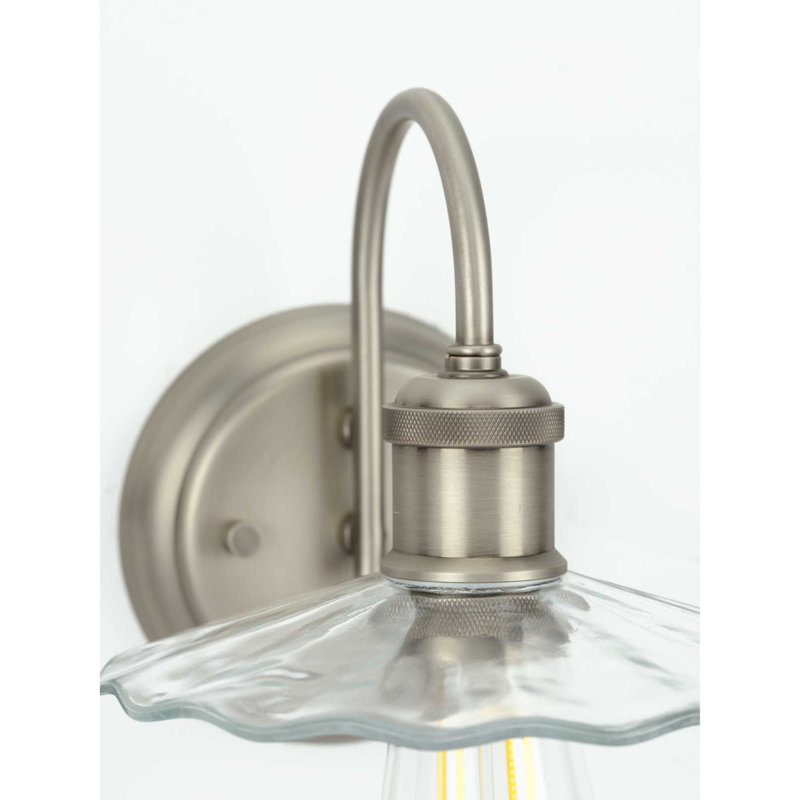 Éclairage pour salle de bain à intensité variable 1 lumière Hodge, Nickel antique