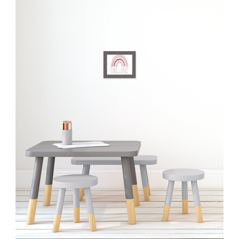 Être un arc-en-ciel, H 8 po x l 10 po x P 0,63 po, Encadré gris
