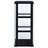 Callie Black Glass 3-Shelf Curio Cabinet