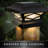 Kingsbridge Solar Powered Integrated LED Aluminum Fence Post Cap Light 4 in. x 4 in. with Base Adapter Included-75689566