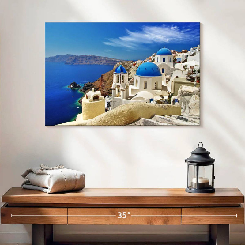Ravi Santorini Cliffside Caldera, 16" H x 24" W
