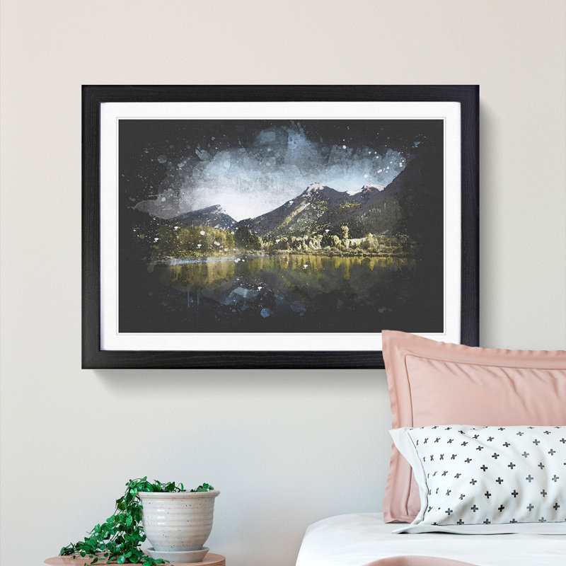 Alpine Lake in Colorado - Picture Frame Graphic Art Print, Black Framed, 62cm H x 87cm W x 2cm D