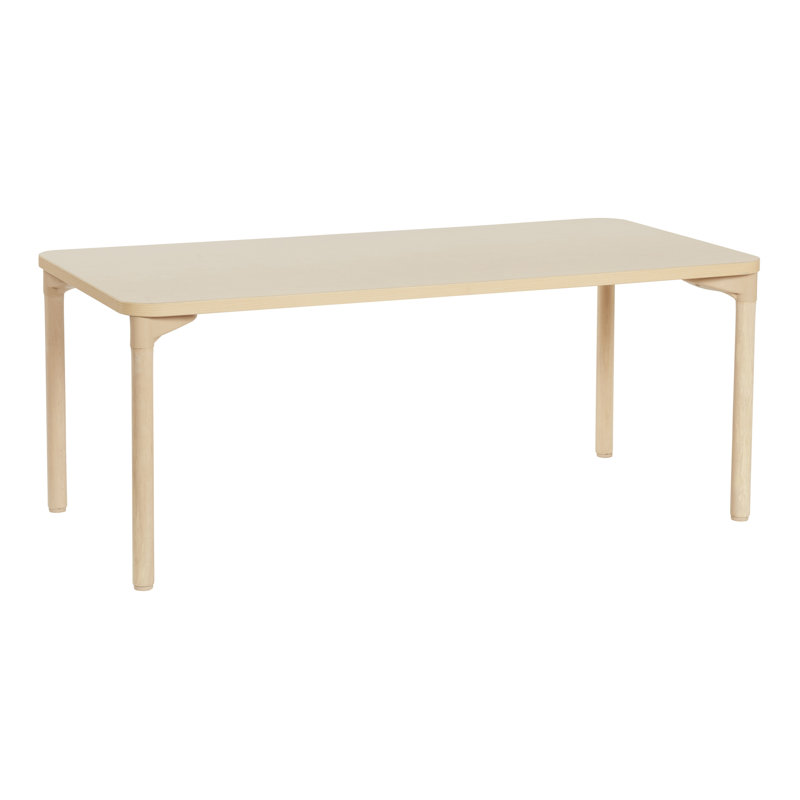 Table d'activité rectangulaire tout usage avec pieds en bois, 20, L 48 po x P 24 po
