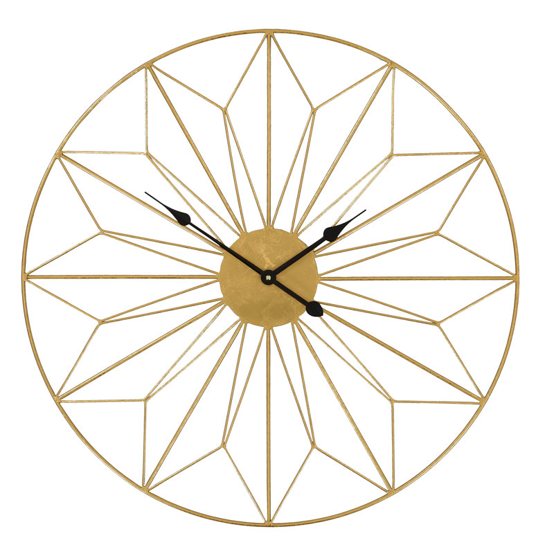 Lantremange Metal Wall Clock, Black