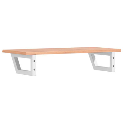 Solid Wood and Steel Bracket Shelf