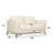 Malaga Cream Leather Loveseat