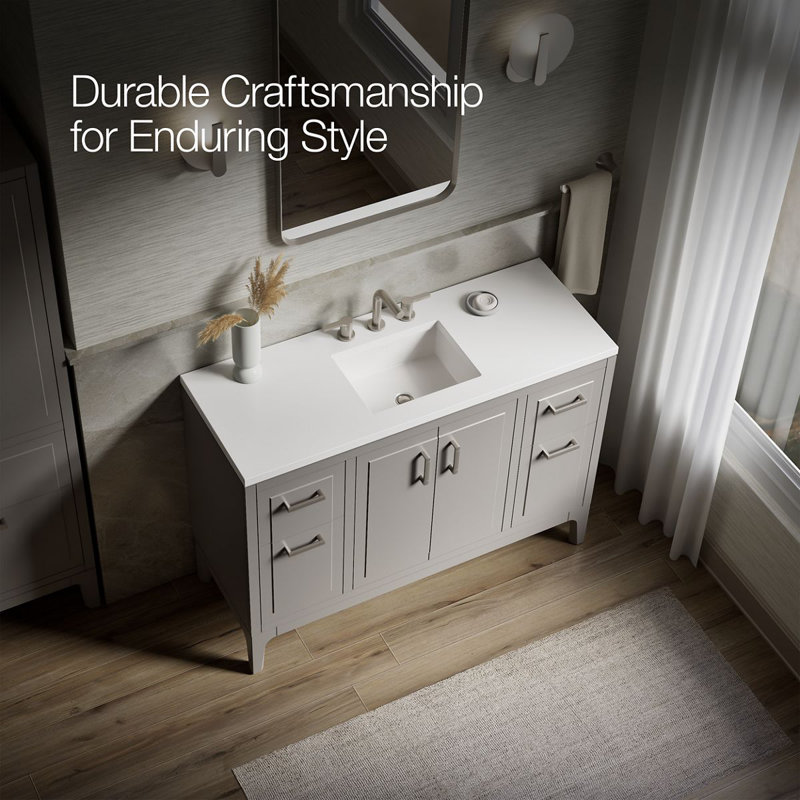 Seer 48.13" Single Bathroom Vanity Set, Mohair Gray
