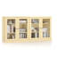 Buffet 100% bois massif 64 "avec portes en verre givré et tablettes réglables-99139204