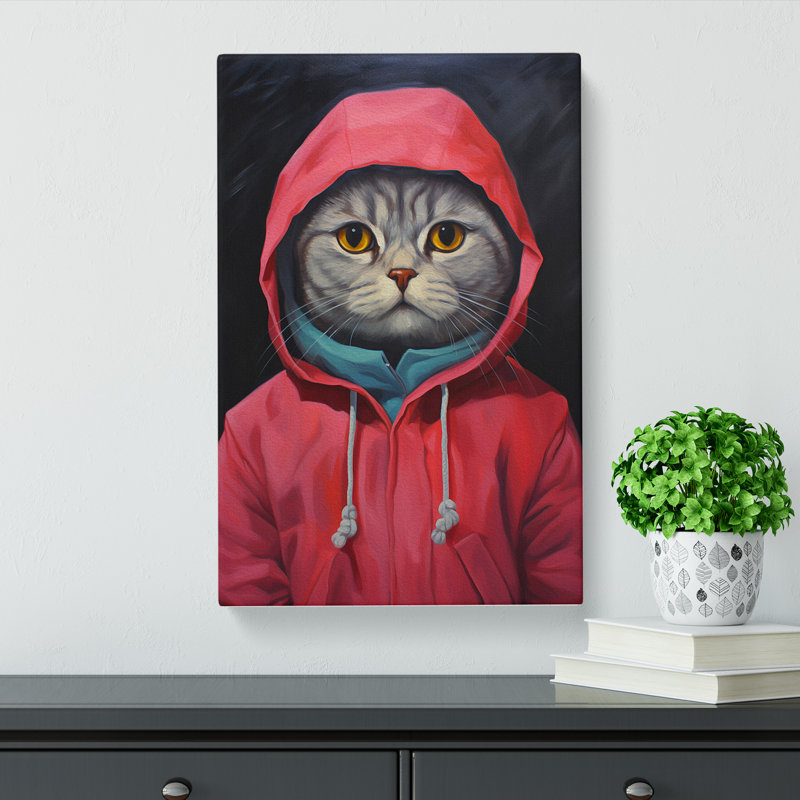 Cat Neo-Plasticism No.3 - No Frame Print, 60cm H x 40cm W x 3cm D