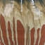 Vase décoratif Hino, texture de peinture dégoulinante, céramique brune de 13 pouces