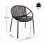Ensemble de 2 chaises de patio d'extérieur empilables avec un design respirant, un style moderne et simple, des pieds en métal et un dossier en plastique-228860048