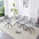 Dining Chairs Set Of 4, Comfortable Swivel Dining Room Chair, Metal Kitchen Chairs With Goldmesh Scratch-Resistant Leather And High Back (White, Set Of 4)