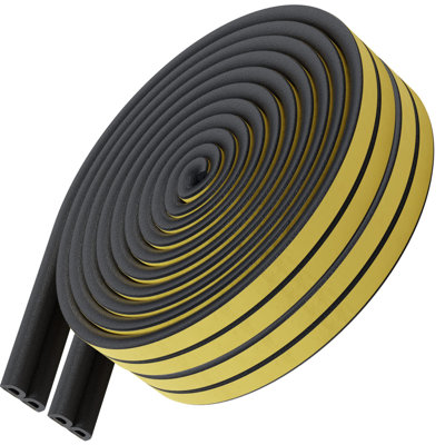 Home Intuition 66ft Foam Weather Stripping Tape – Self-Stick Draft Stopper for Doors & Windows, Soundproof Seal