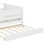 Lit de jour simple polyvalent avec tiroirs intégrés, compartiment de rangement pour tête de lit et deux ports de chargement USB-745464771