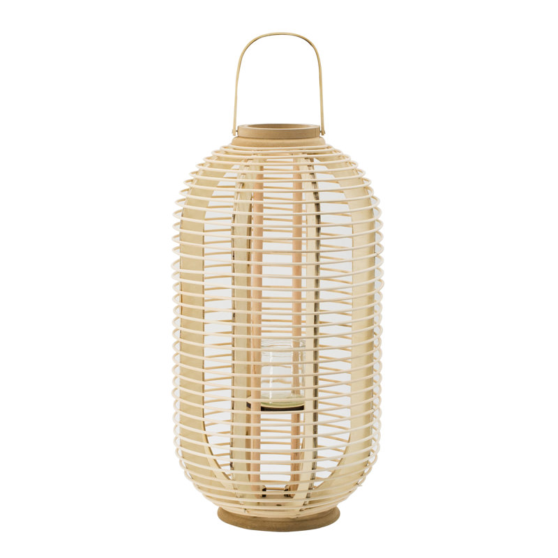 24.8'' H Rattan Floor Lantern