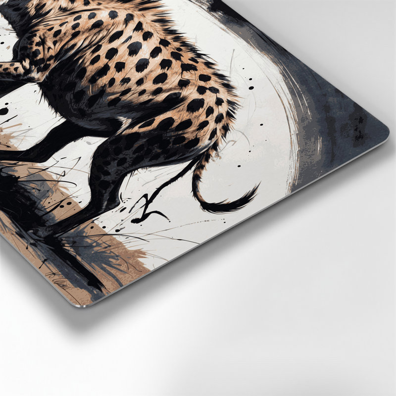 Wildlife Spotted Hyena Grey Metal Wall Art, 12" H x 18" W