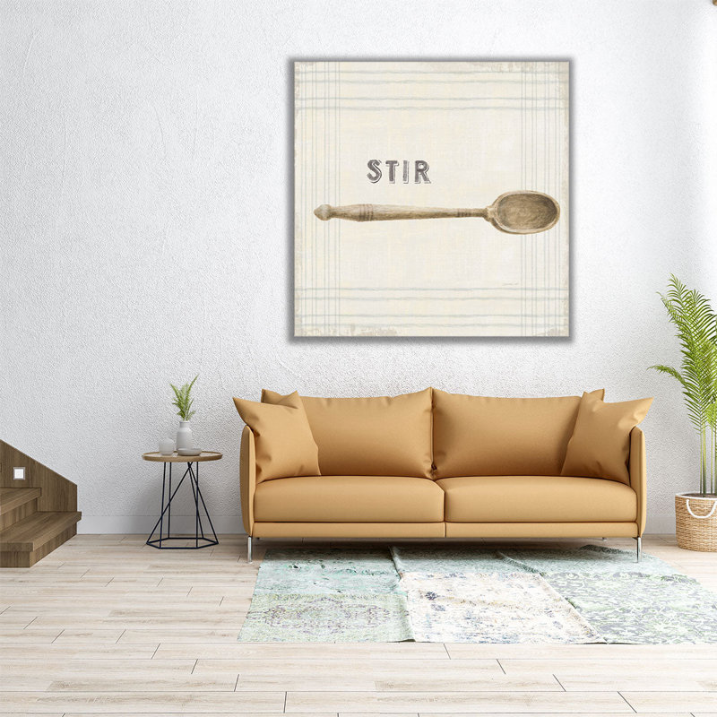 Floursack Kitchen Sign III Neutral - reproduction d'art sur toile, H 12 po x l 12 po