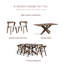 Chaises d'appoint en bois massif Rozella