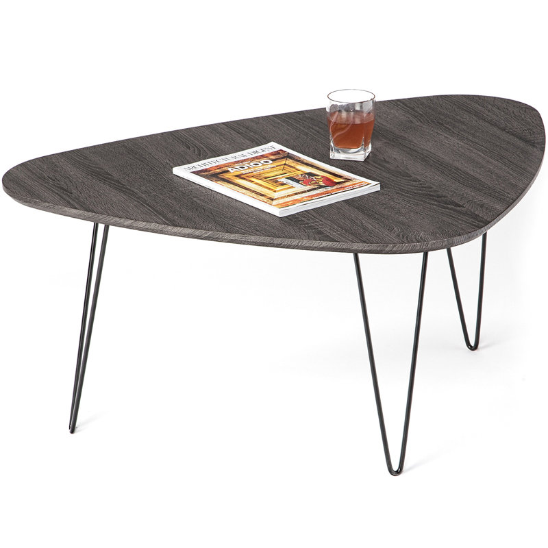 Table basse à 3 pieds Oloughlin, Chêne noir brossé