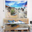 Tapisserie «Seashore Cloudy Sunrise over Moeraki Boulders»-28499510