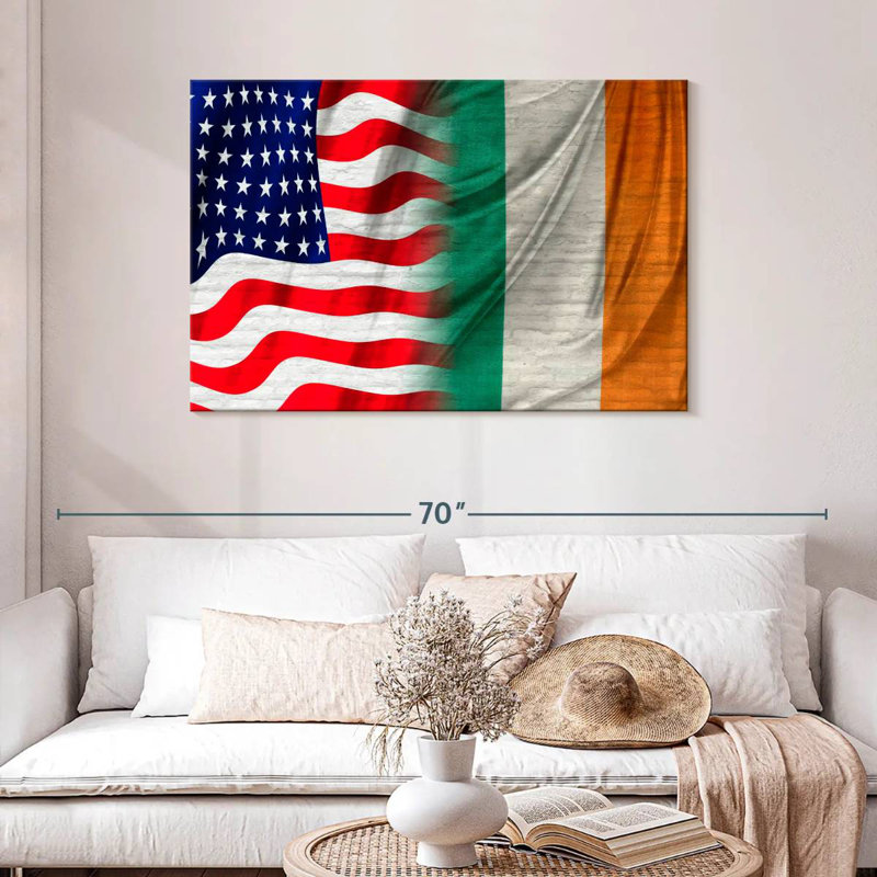 Drapeaux de Borges aux États-Unis et en Irlande, H 30 po x l 45 po