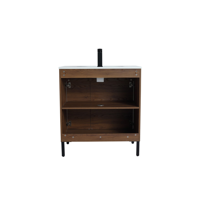 Brexli 30'' Single Bathroom Vanity with Resin Top
