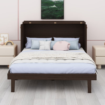 With Power Station And Rattan Decoration Panel Murphy Bed