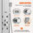 Shower Panel System, 5 Shower Modes, Digital Display Shower Panel Tower, Rainfall, 8 Massage Jets, Tub Spout, 3-Setting Handheld Shower Head 59" Hose, Stainless Steel Wall-Mounted Shower Set
