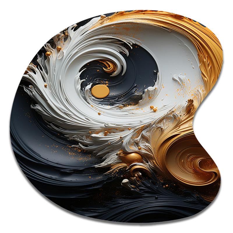 Art mural liquide en métal liquide, H 33 po x l 33 po