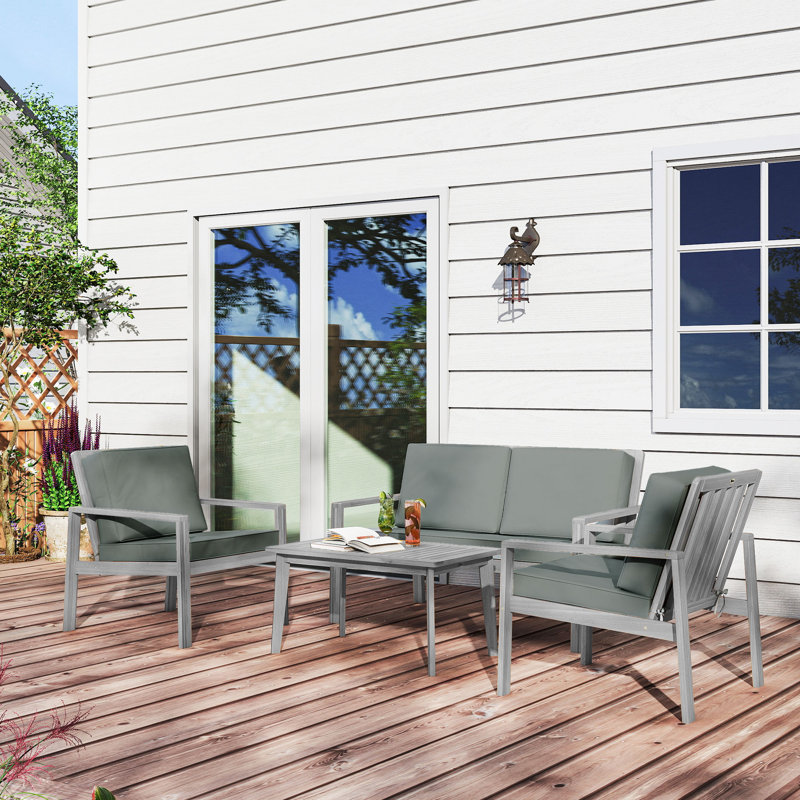 Garden Sofa Set, Charcoal Grey, Light Grey