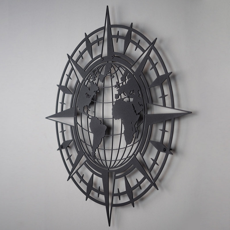 Élégant accessoire mural décoratif en métal, acier noir, 27,6 po x 27,6 po | Fabrication 100% acier, épaisseur: 0,06 pouce | Léger à 7,1 lb, parfait pour la décoration moderne et les espaces créatifs
