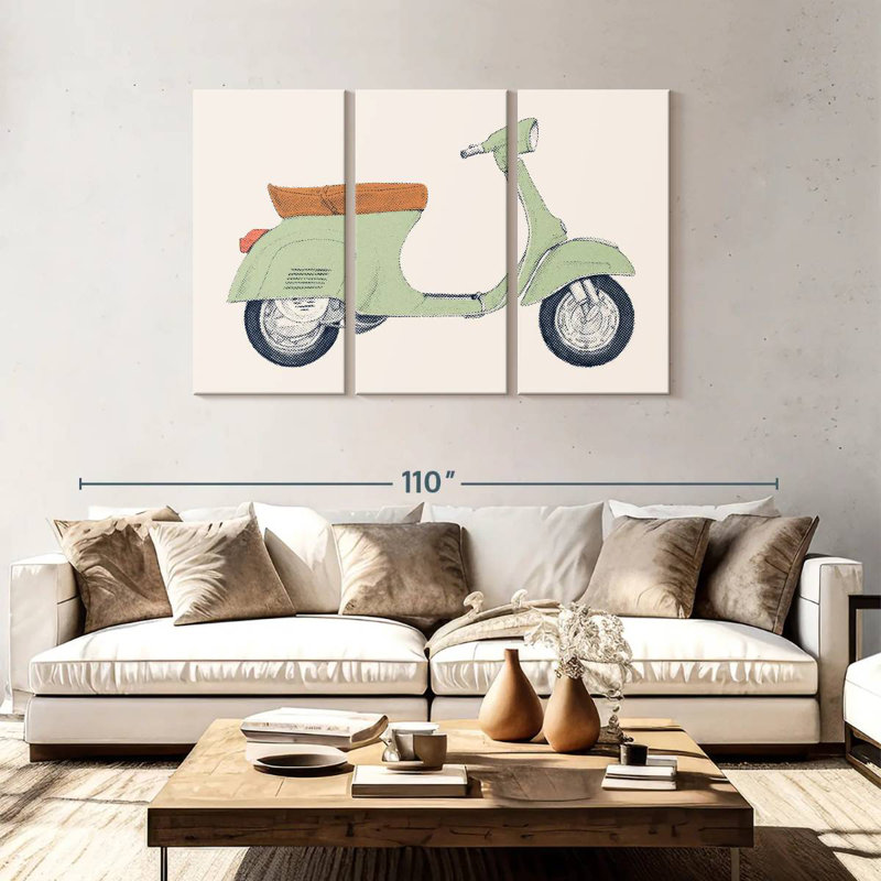Vespa rétro Mehar, H 48 po x l 74 po