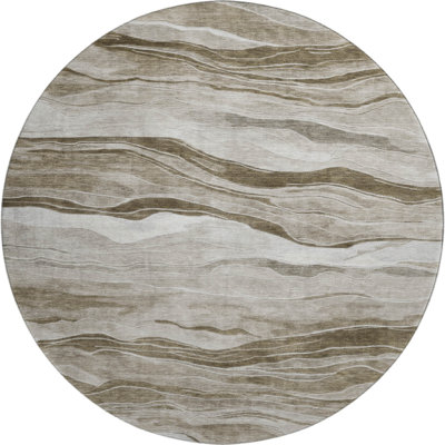 Premium Machine Washable Alijah AMF1246 Stripes Rug