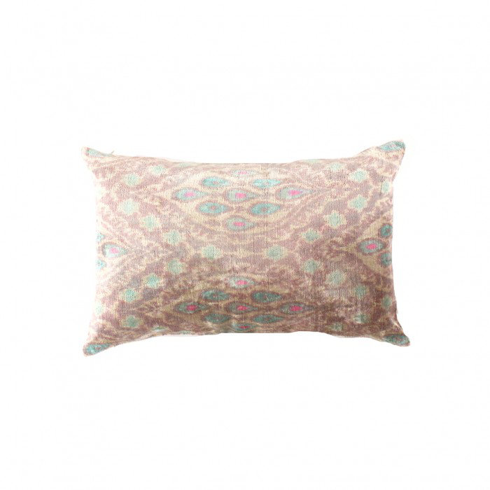 Taie d'oreiller en velours TI 178, Gris / rouge / bleu, H 16 po x l 24 po