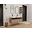 Meuble-lavabo 48 po avec 2 lavabos en céramique et support de rangement, 4 portes à fermeture douce, montage flottant, contreplaqué