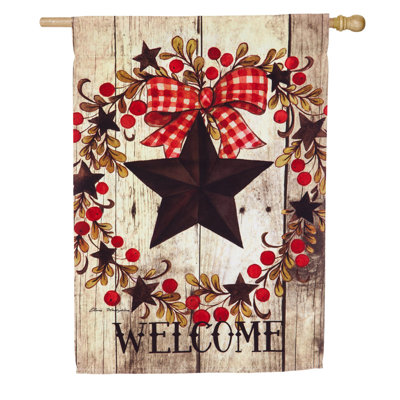 Scates Double Sided 18'' H x 12.5'' W Polyester House Flag